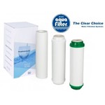 A set of 3 replaceable cartridges for Ecosoft, Aquafilter and Standard Reverse Osmosis systems